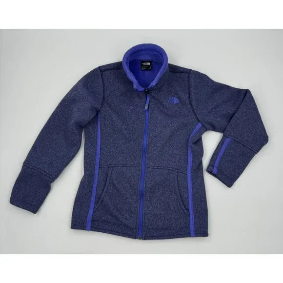 The North Face Girls Banderitas Full-Zip Fleece Jacket Large (14/16) Purple - Picture 1 of 13